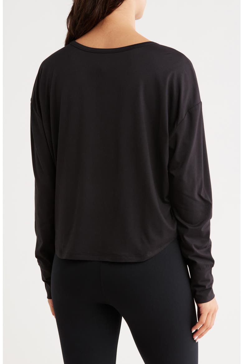 Aura Lite Long Sleeve T-Shirt, Alternate, color, BLACK