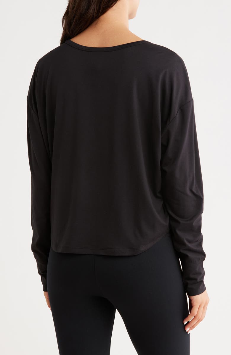 Z by Zella Aura Lite Long Sleeve T-Shirt, Alternate, color, Black