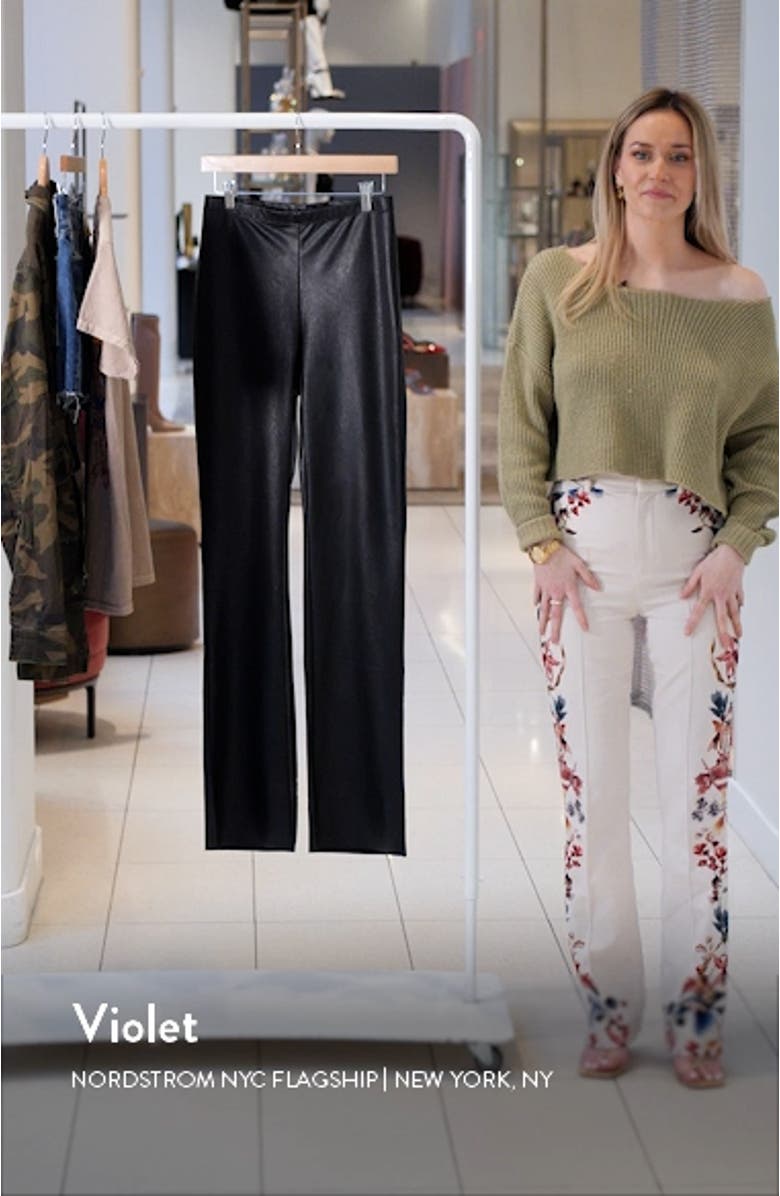 Bootcut Faux Leather Pants, sales video thumbnail