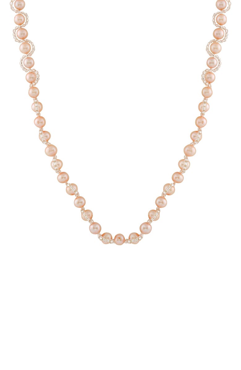 SPLENDID PEARLS Gold Plated Double Freshwater Pearl Earrings, Main, color,