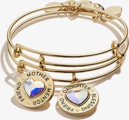 Alex and Ani Mother Daughter Charm Bangles, Set of 2
