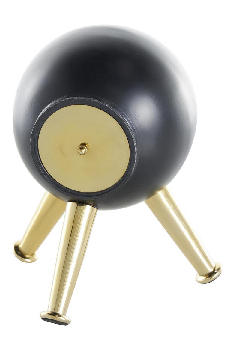Modern Aluminum Metal Clock, Alternate, color, BLACK