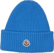 Moncler Logo Patch Virgin Wool & Cashmere Beanie