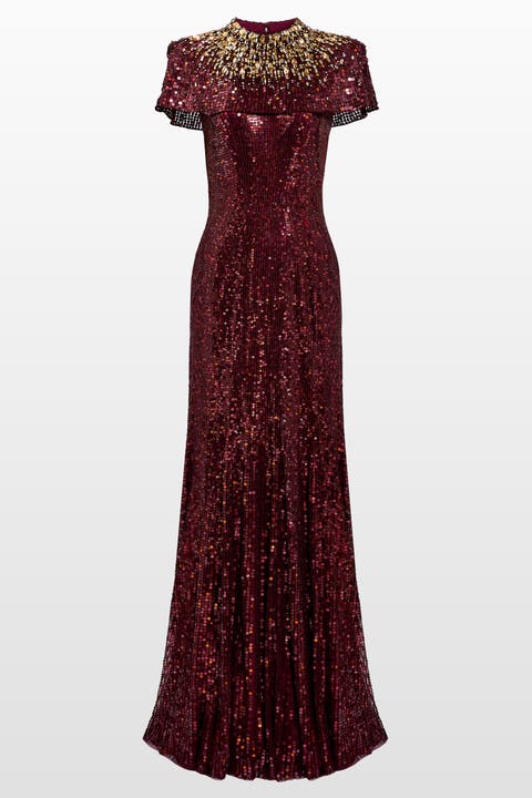 Radiant Sequin-Embellished Gown