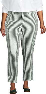 Lands' End Mid Rise Classic Straight Leg Chino Ankle Pants