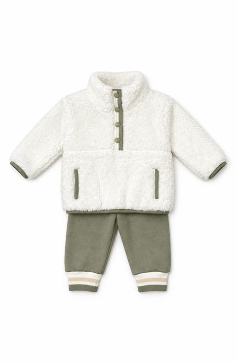 2-Piece High-Pile Fleece & Jogger Pants Set