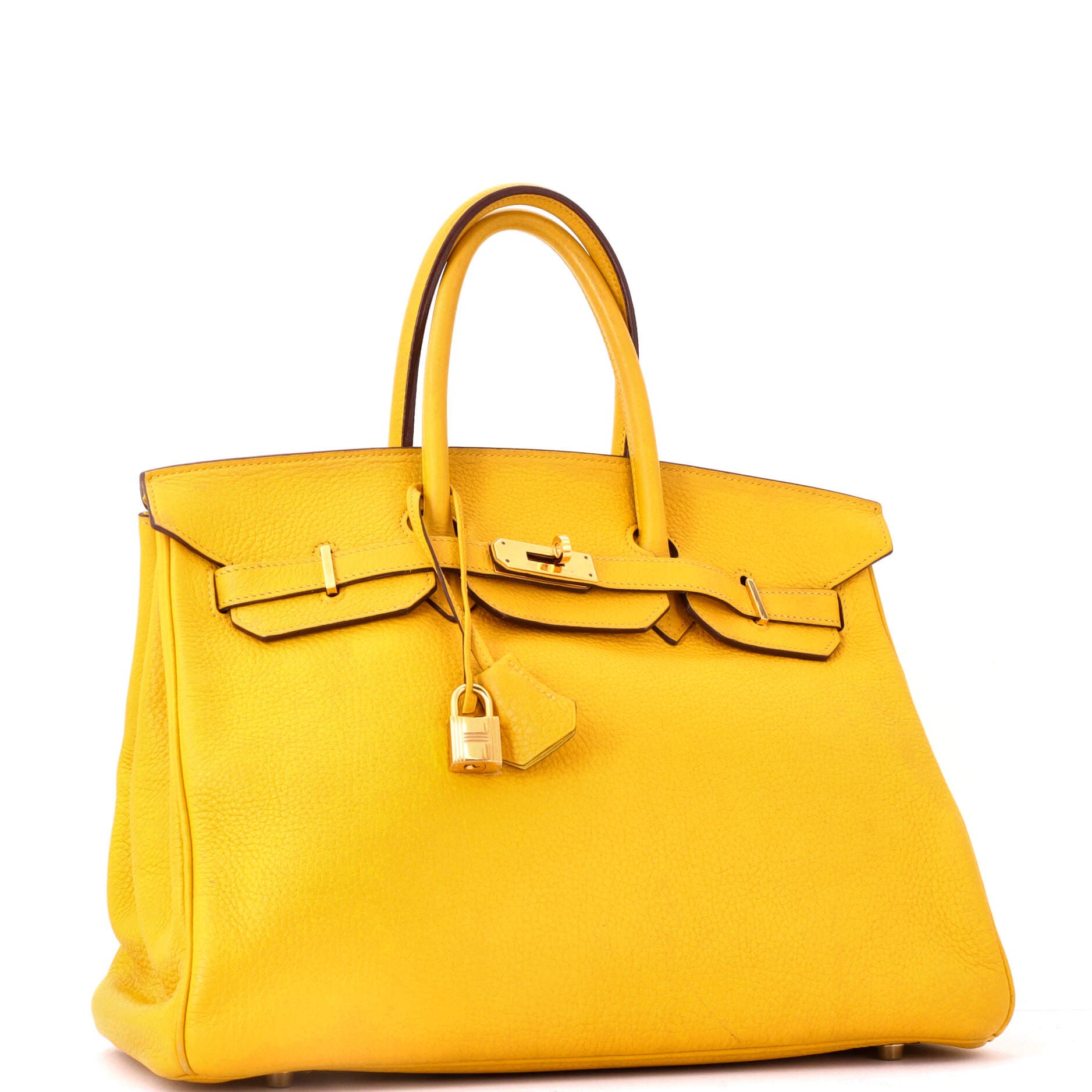 Pre-Owned Hermes Birkin Handbag Yellow Togo with Gold Hardware 35, Alternate, color, Soleil
