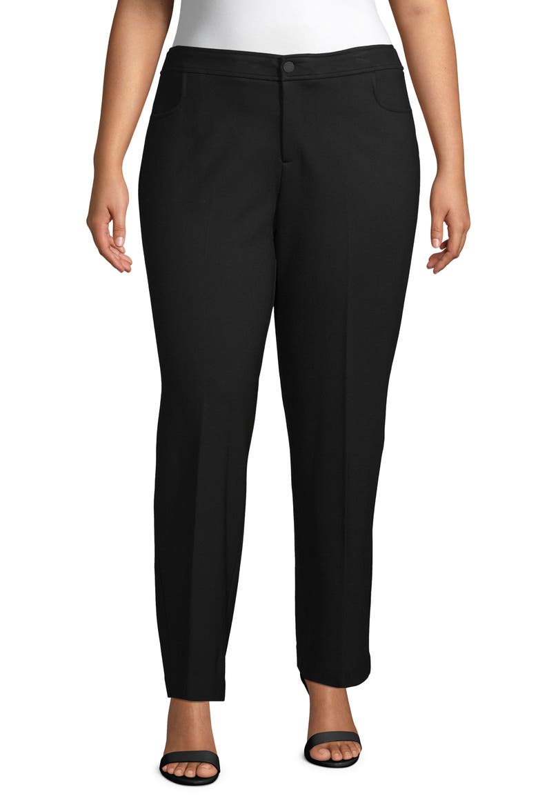 Compression Flare Leg Ponte Pants, Main, color, BLACK