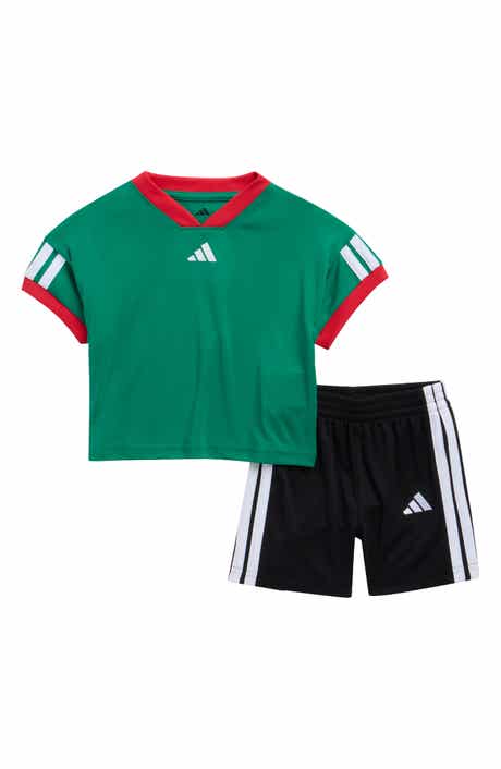 adidas 3-Stripe Jersey T-Shirt & Shorts Set