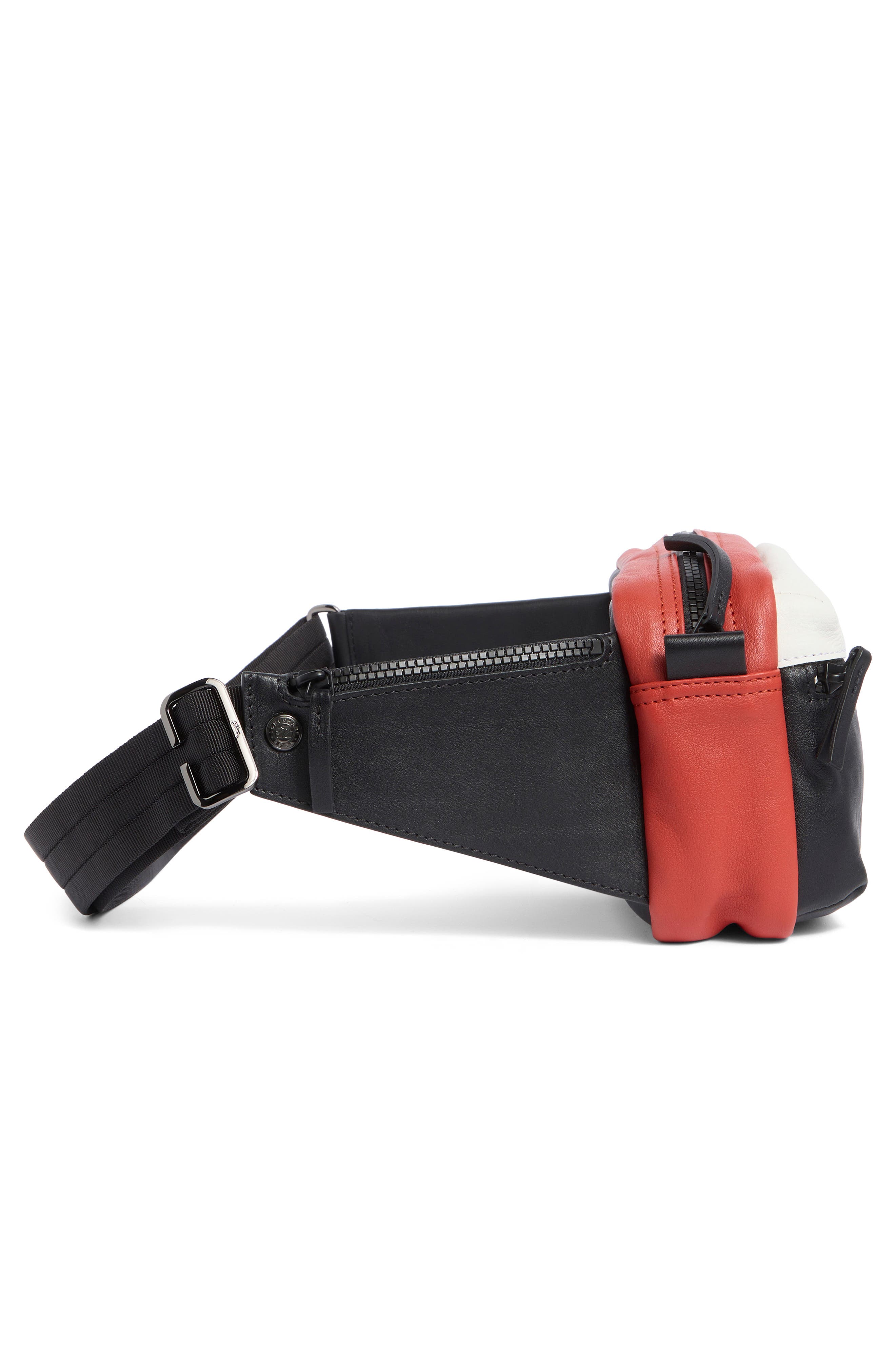 Longchamp 3D Sport Leather Belt Bag, Alternate, color, Brick