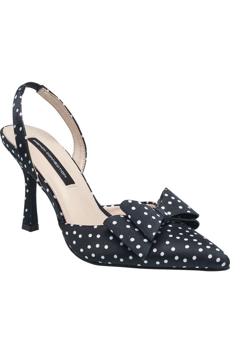 French Connection Betti Bow Slingback Heel, Main, color, Black
