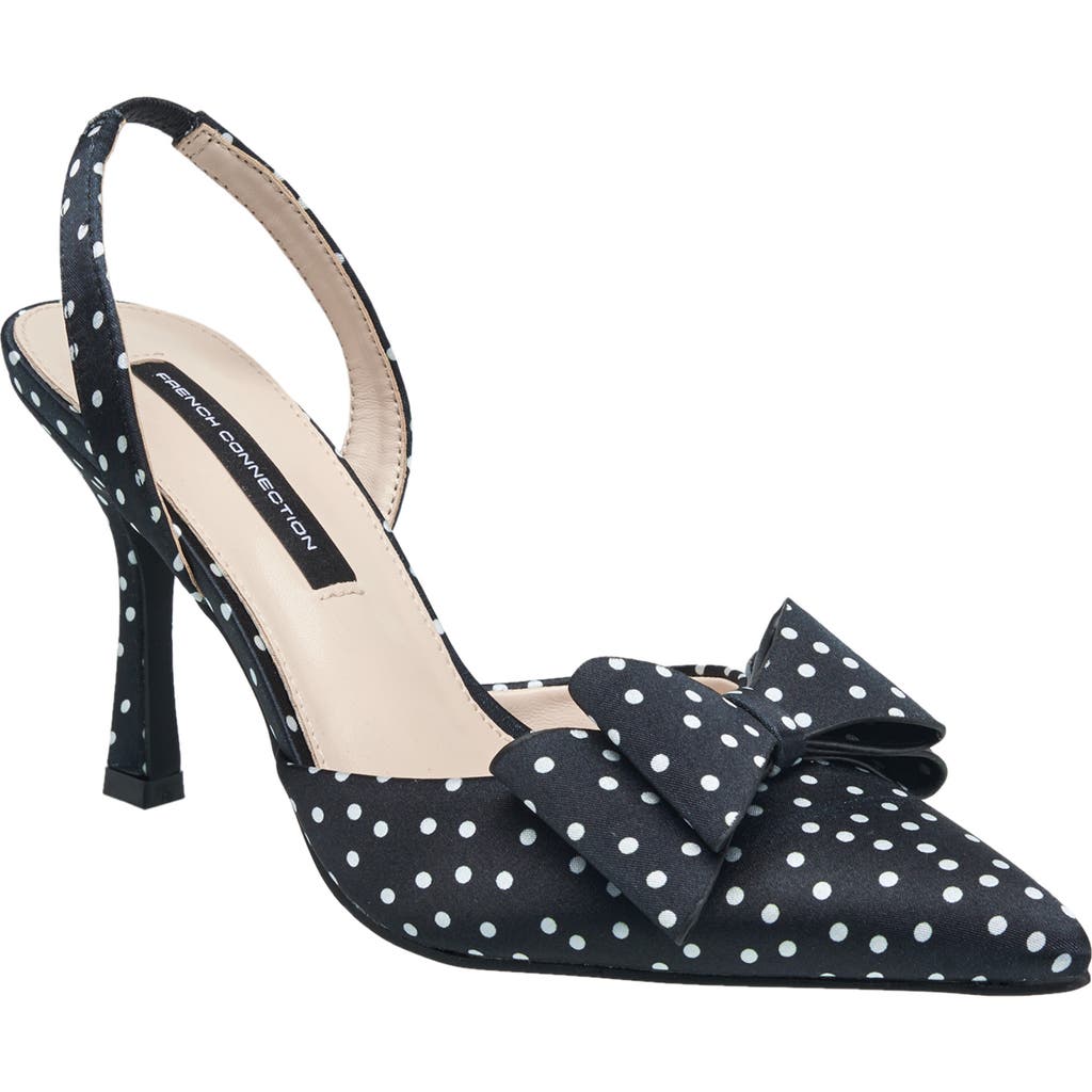 French Connection Betti Bow Slingback Heel In Black