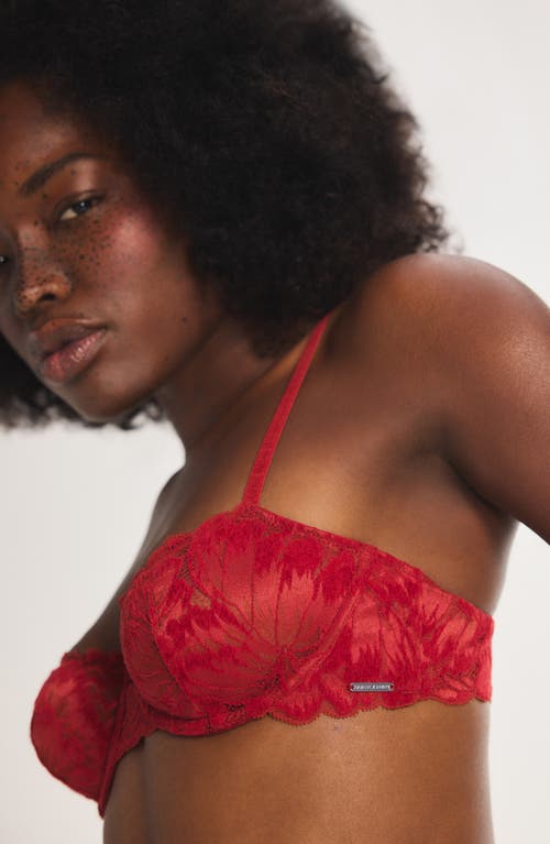 Savage X Fenty Plush Rush Unlined Underwire Balconette Bra In Red