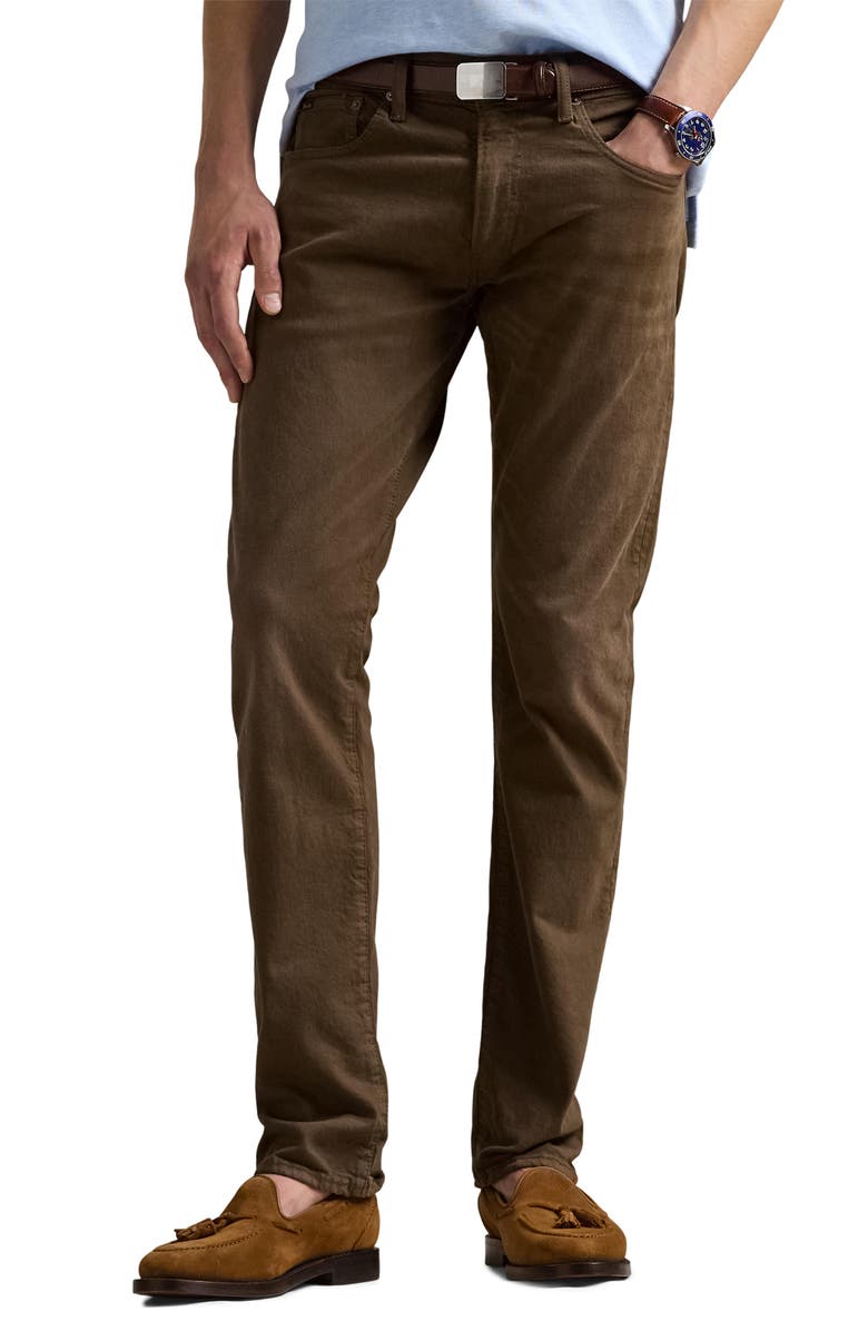 Polo Ralph Lauren Varick Slim Straight Jeans, Main, color, Chestnut