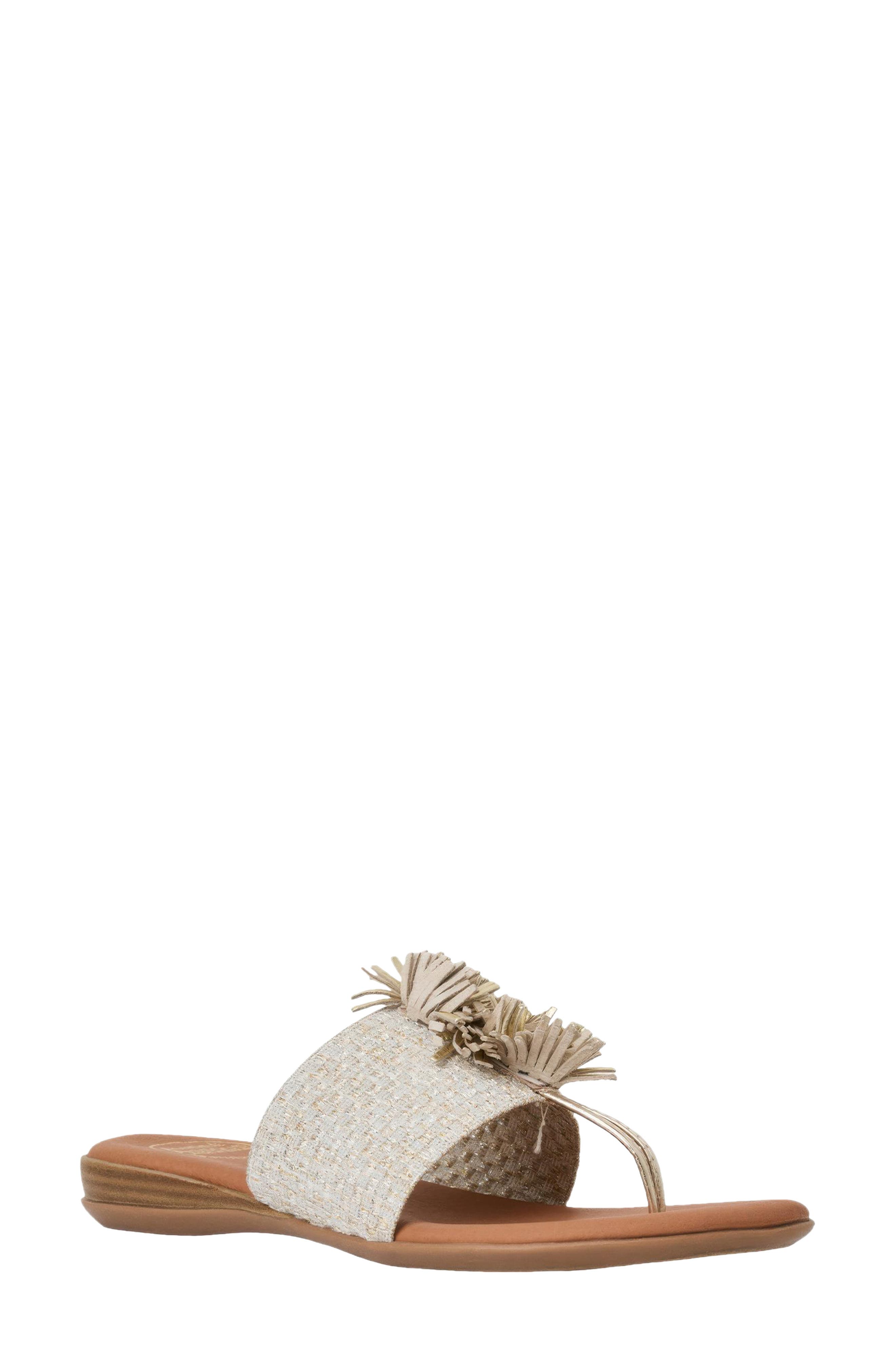 André Assous Novalee Woven Sandal, Main, color, Platino Multi