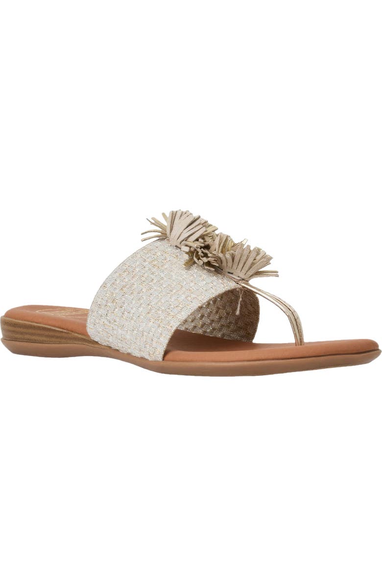 André Assous Novalee Woven Sandal, Main, color, Platino Multi
