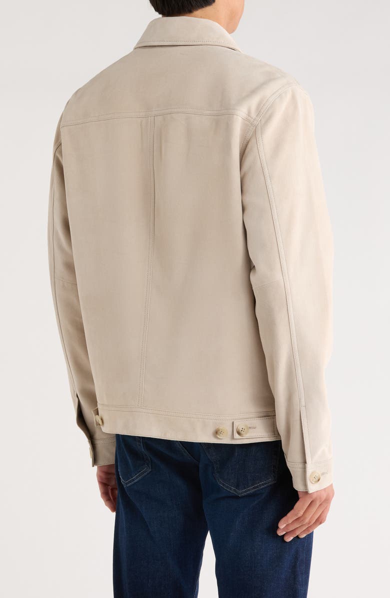 Nordstrom Suede Utility Jacket, Alternate, color, Grey Feather