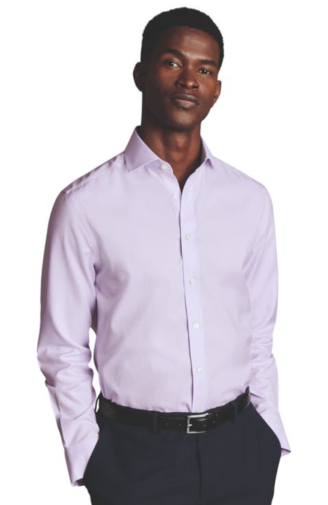 Cutaway Collar Non-Iron Twill Shirt