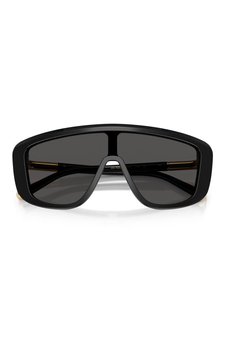 128mm Rectangular Shield Sunglasses, Alternate, color, BLACK / DARK GREY