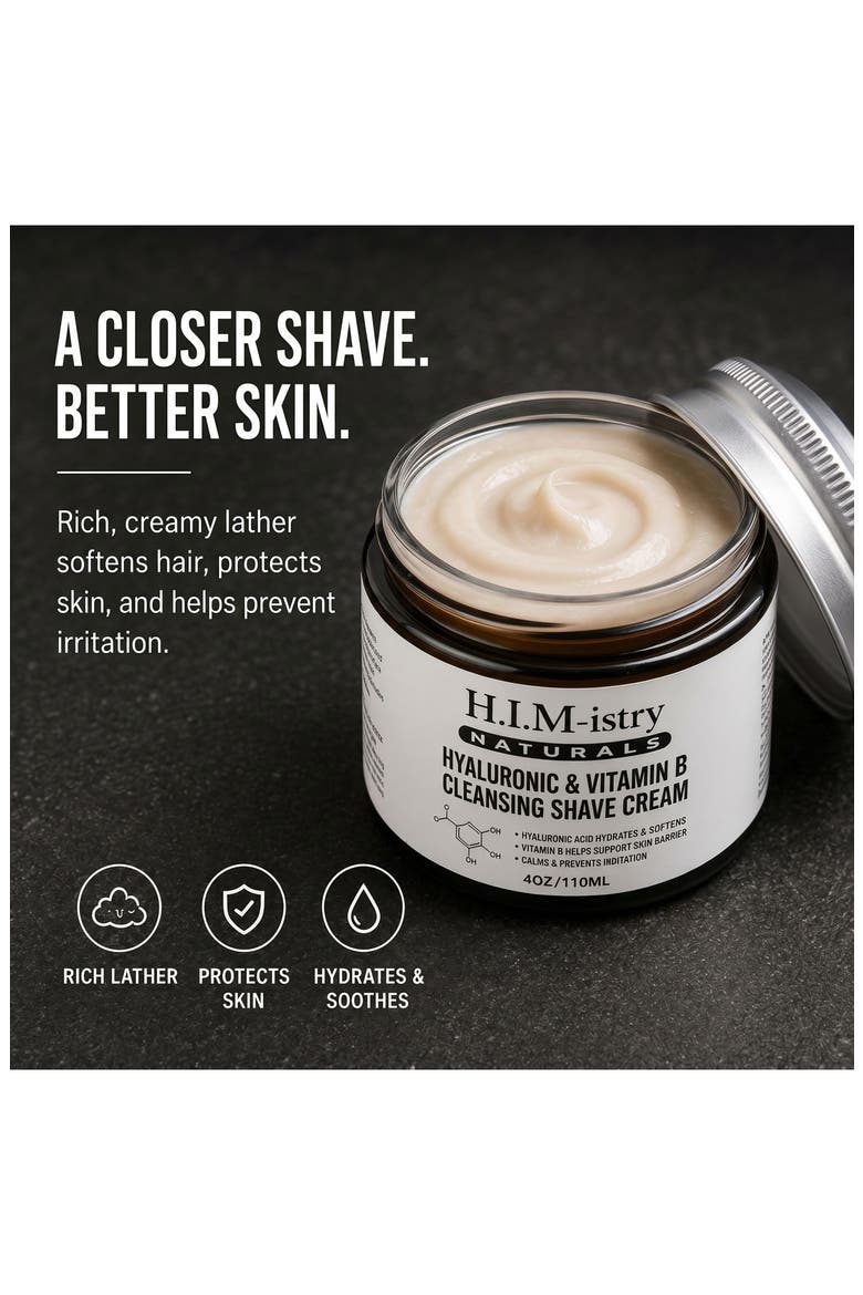 Hyaluronic Cleansing Shave Cream, Alternate, color, NO COLOR