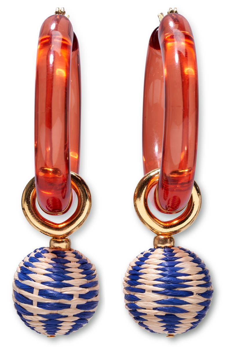 Lizzie Fortunato Spritz Drop Hoop Earrings, Main, color, 