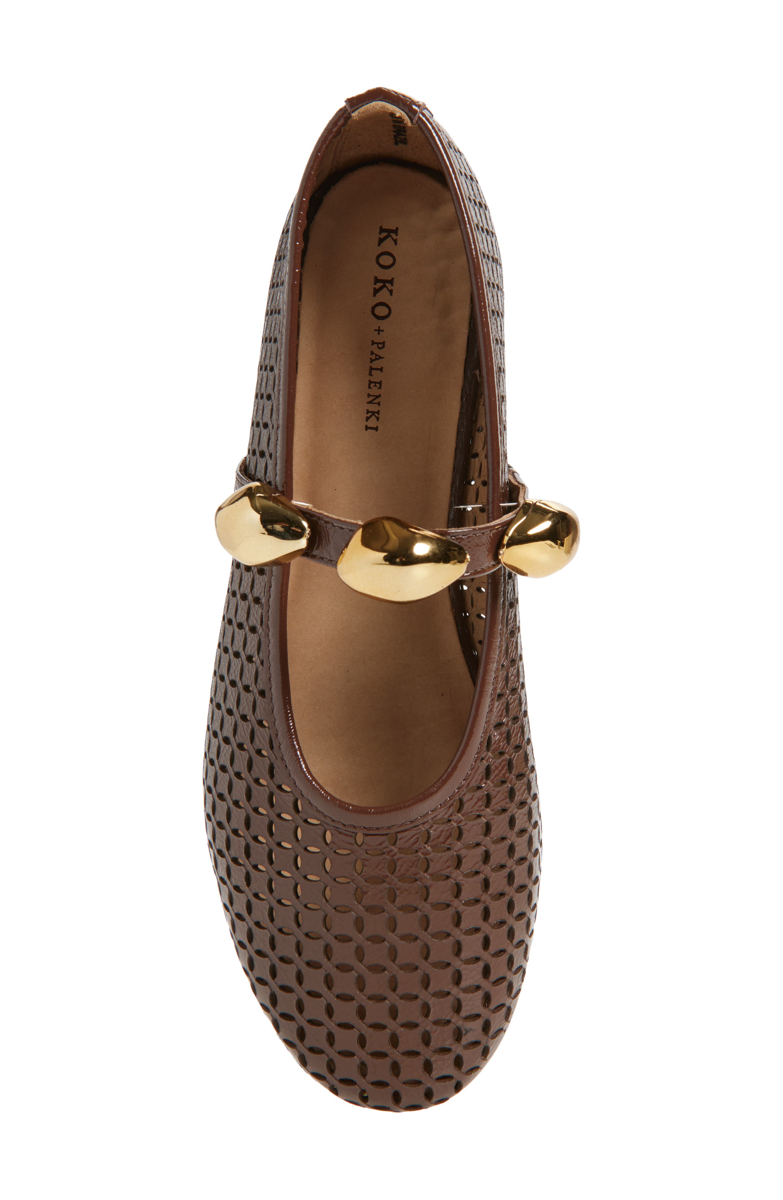 KOKO + PALENKI Shia Mary Jane Flat, Alternate, color, Brown Leather