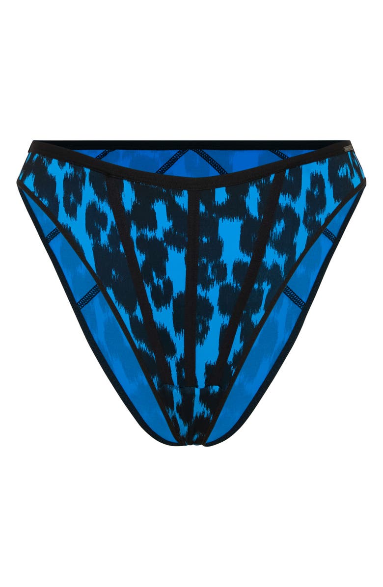 SAVAGE X FENTY City Kitty High Leg Bikini, Alternate, color, Blue Euphoria Vintage