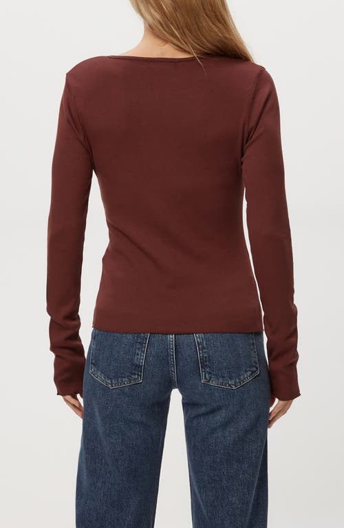 Michael Stars Salem Henley Tee In Brown