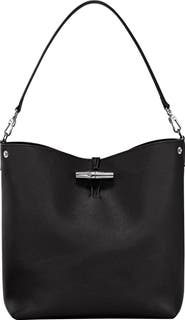 Longchamp Le Roseau Leather Hobo Bag