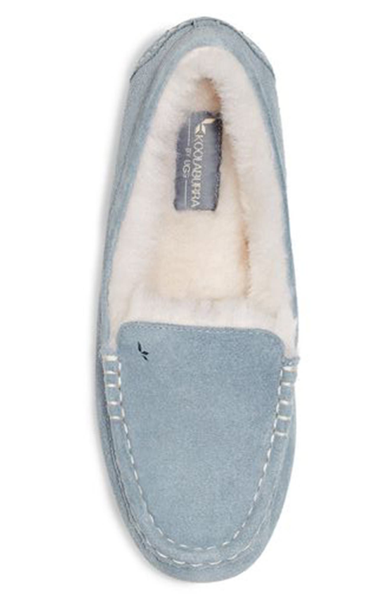 Lezly Faux Shearling Lined Slipper, Alternate, color, BLUE FOG