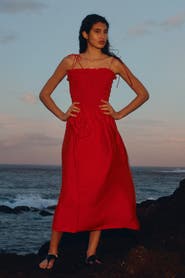 H&M Smocked-bodice tie-strap dress