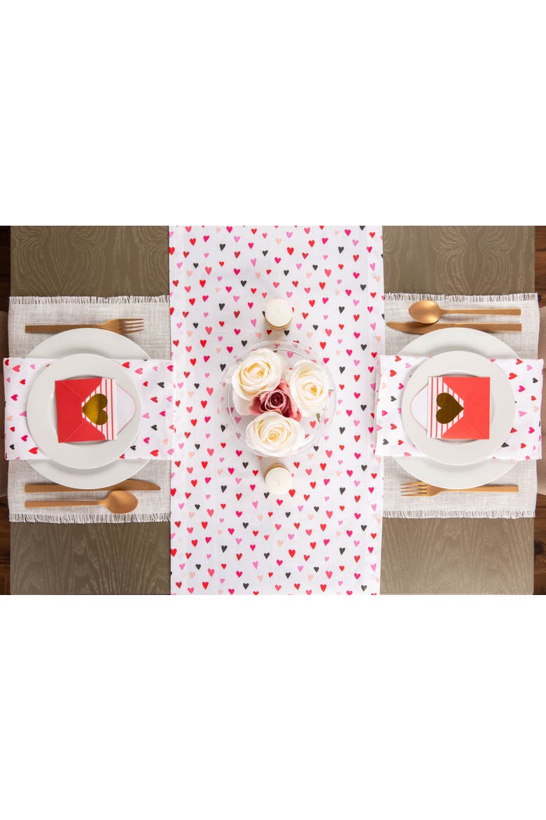 Confetti Hearts Print Napkin Set/6, Alternate, color, Confetti Hearts