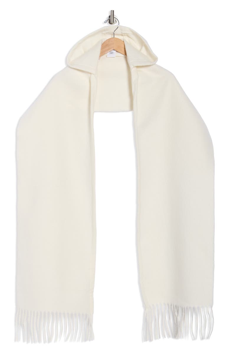 Steve Madden Hooded Scarf, Alternate, color, Antique White