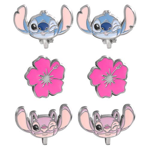 Disney Clip-on 3 Piece Earring Set In Multi