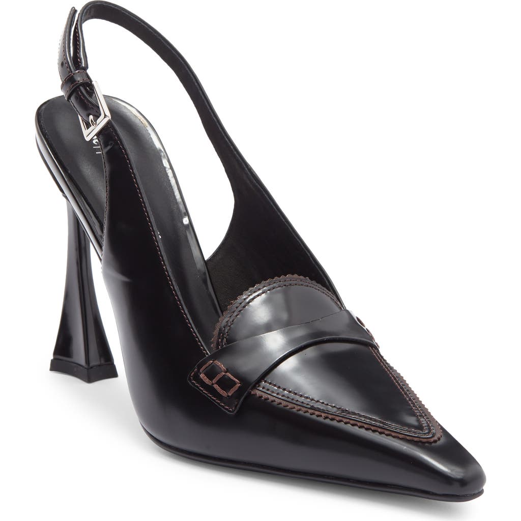 Jeffrey Campbell Judicial Slingback Loafer Pump In Black