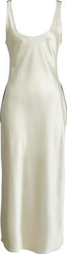 MANGO Luis Two-Tone Satin Slipdress