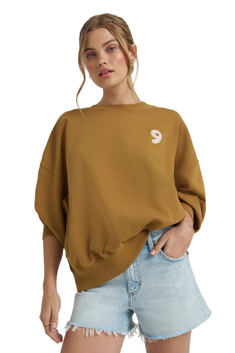 x Lainey Wilson Cotton Blend Sweatshirt, Alternate, color, BROWN