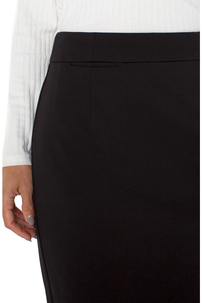 Ponte Knit Pencil Skirt, Alternate, color, BLACK