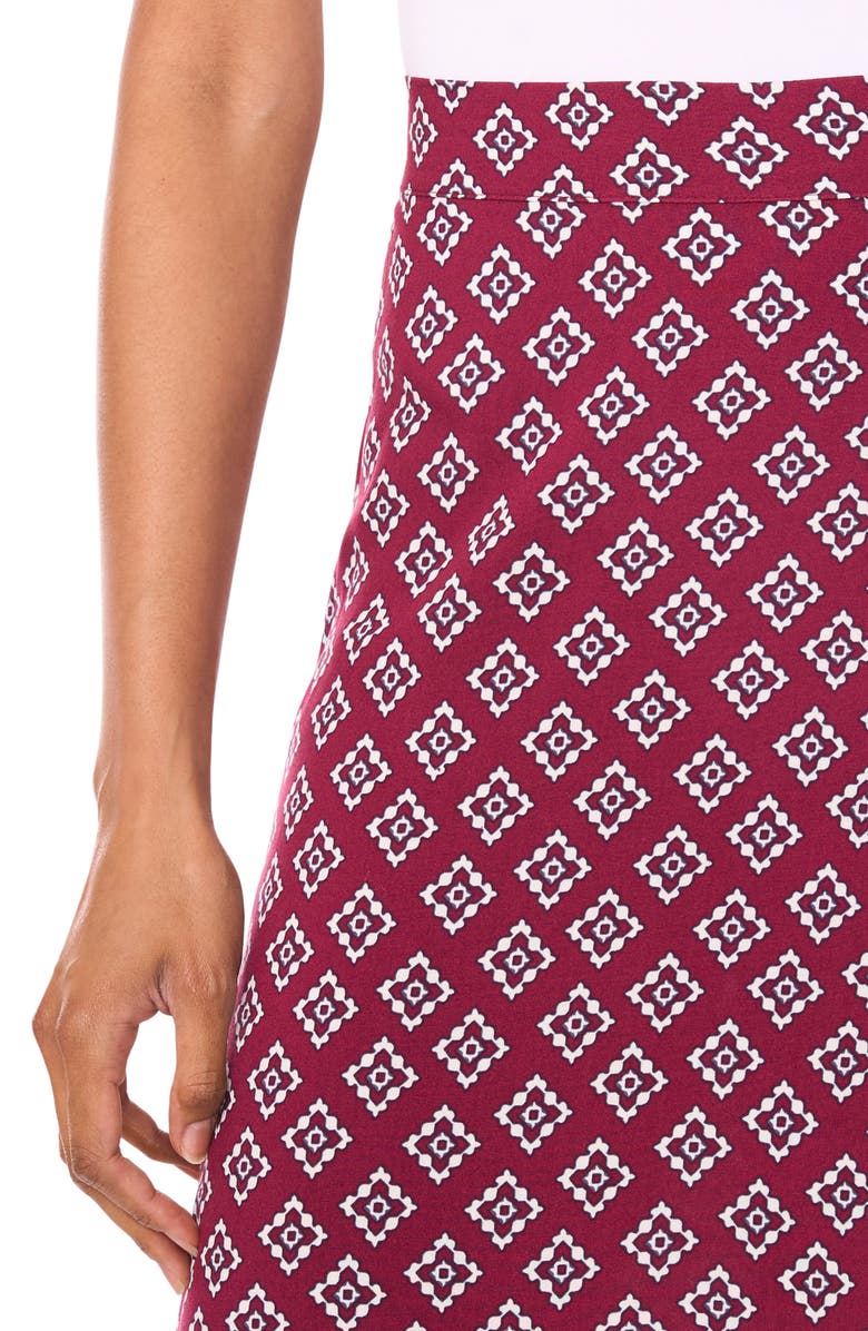 Halogen<sup>®</sup> Side Slit Midi Skirt, Alternate, color, Earth Red Geo