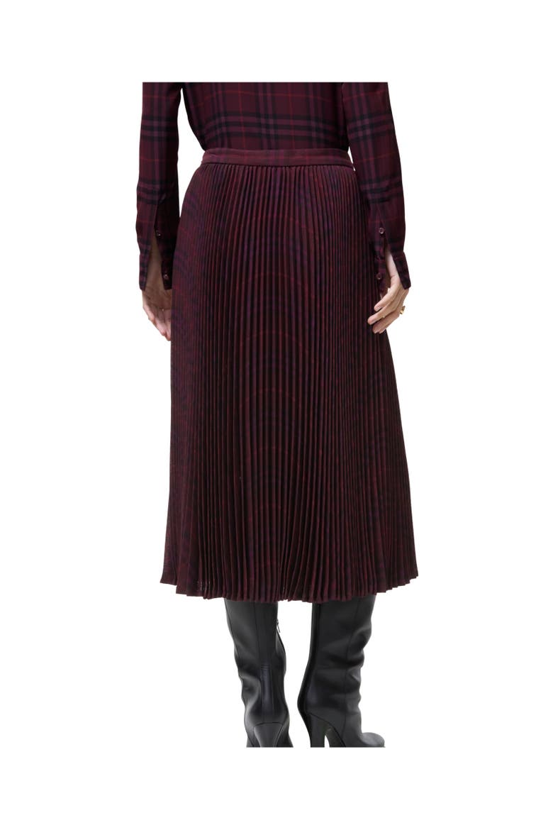 Pleated Wool Midi Skirt, Alternate, color, Acer purple