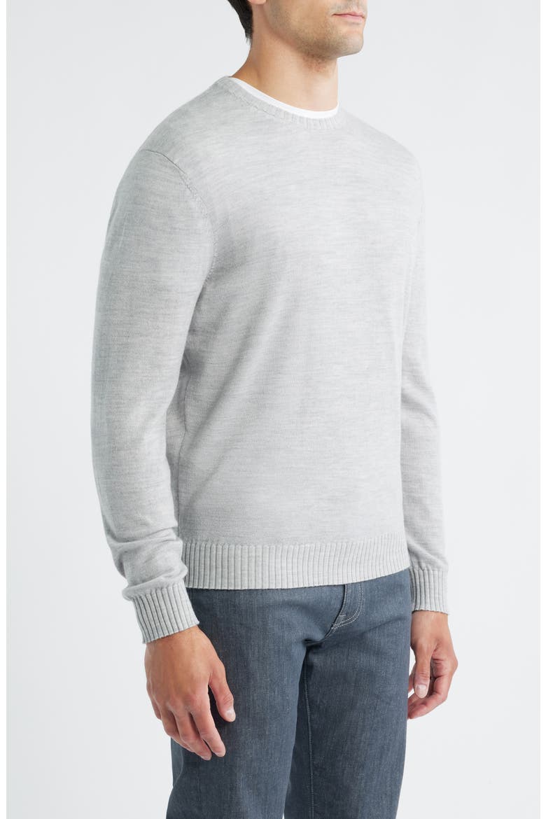 Ronald Merino Wool Sweater, Alternate, color, LIGHT GRAY