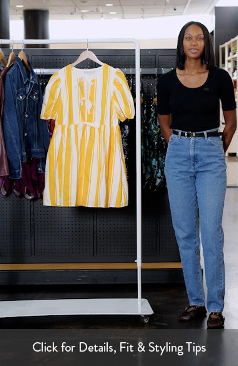 Bold Stripe Cotton Minidress, sales video thumbnail