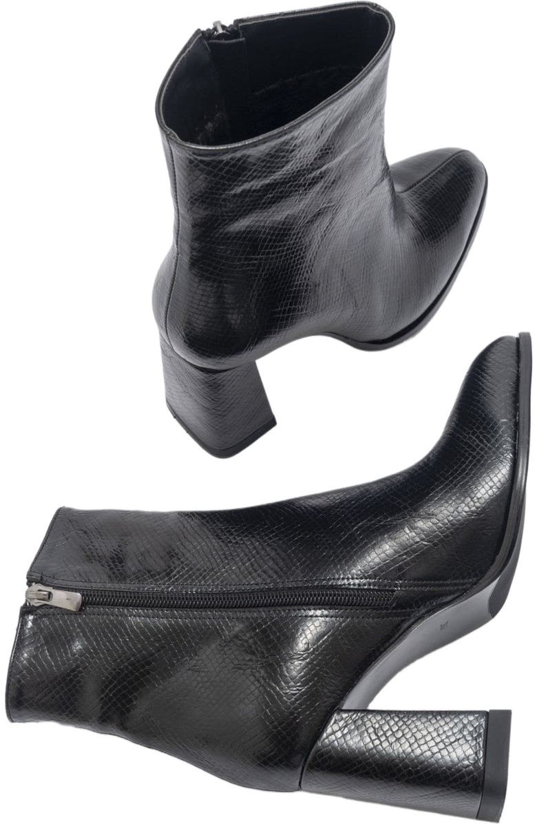 Prologue Shoes Jewel High Heel Boot, Alternate, color, Black Print Faux Leather