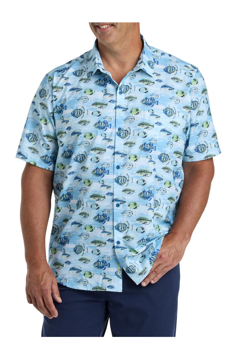 Coast Fintastic Sport Shirt, Main, color, TIDE LAGOON