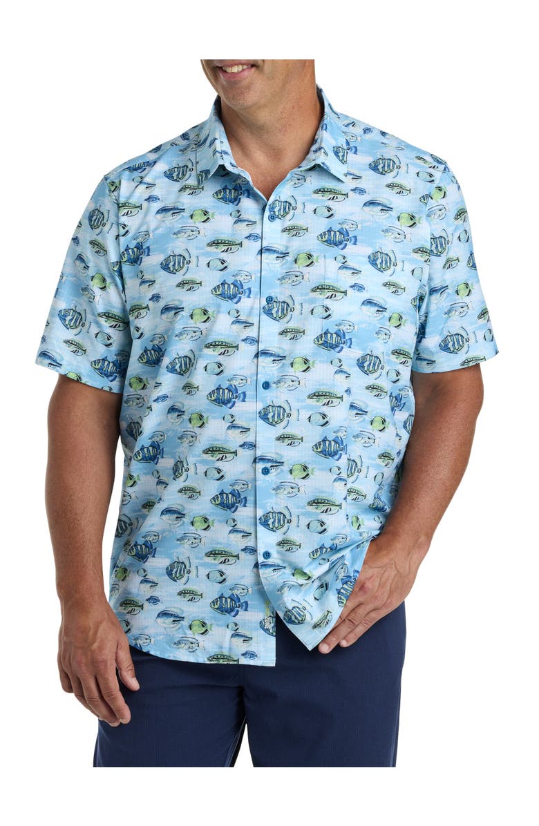 Tommy Bahama Coast Fintastic Sport Shirt, Main, color, Tide Lagoon