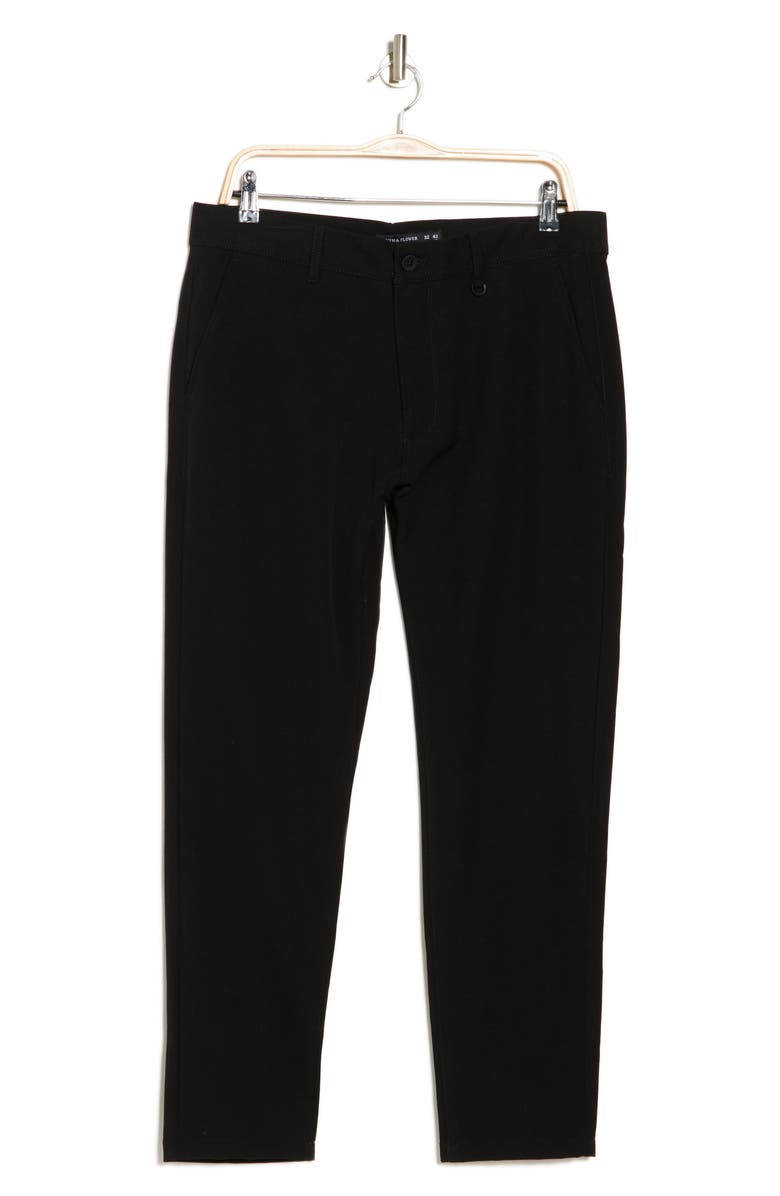 DENIM AND FLOWER Heathered Pants, Alternate, color, Black