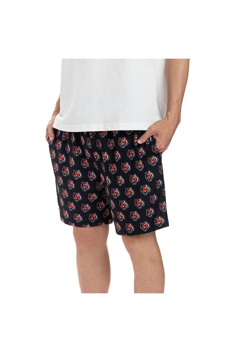 Men's Concepts Sport Black Cincinnati Bengals Gauge Jam Two-Pack Shorts Set, Alternate, color, Black