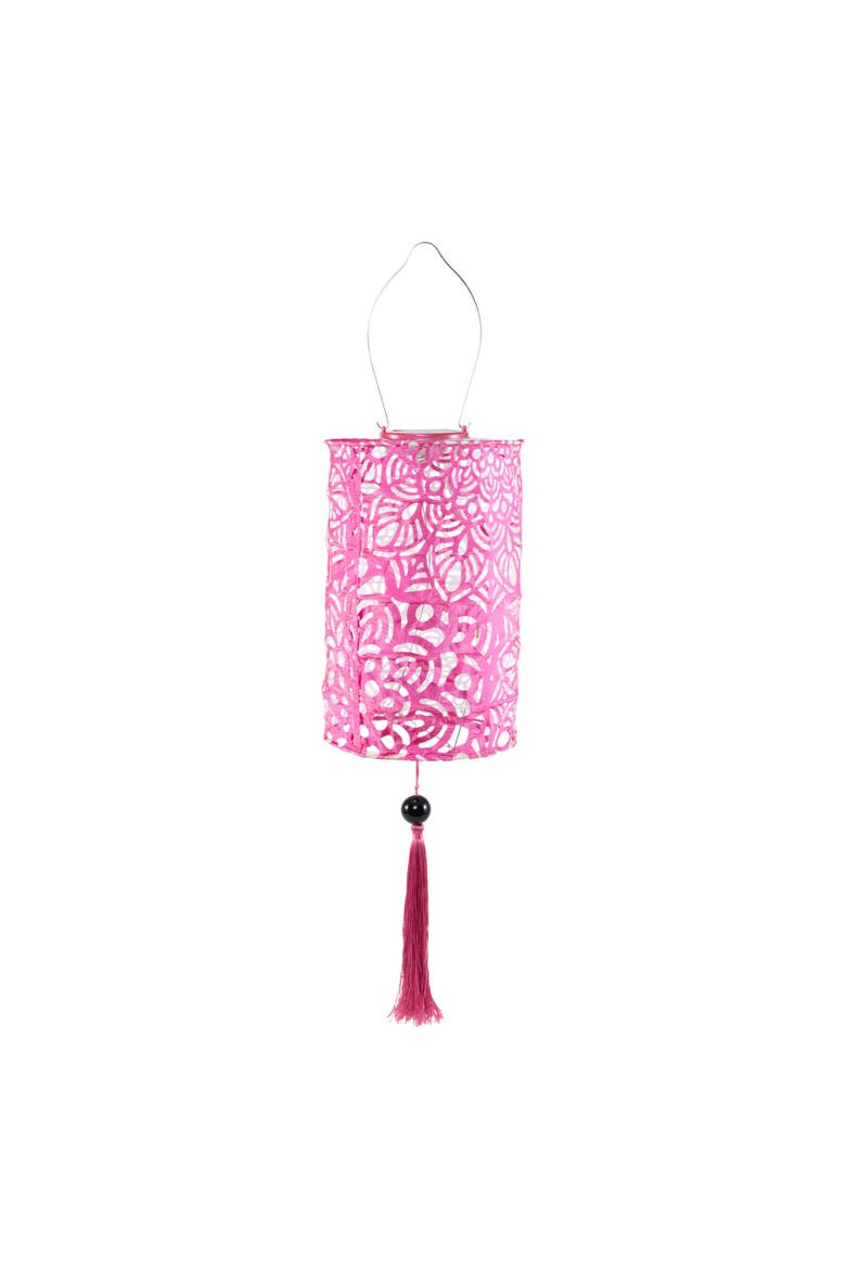 Soji Stella - Tassel Cylinder - Solar Lantern, Main, color, Pink