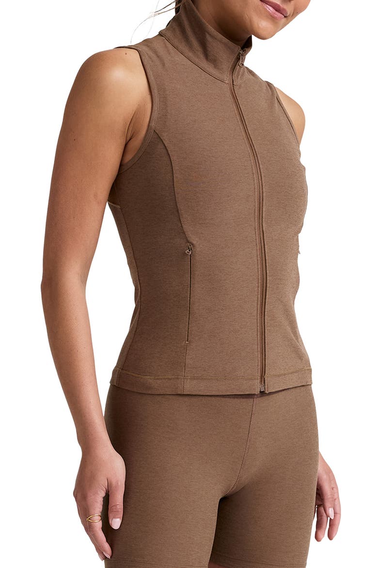 Venice Zip Vest, Alternate, color, TRUE CHOCOLATE HEATH