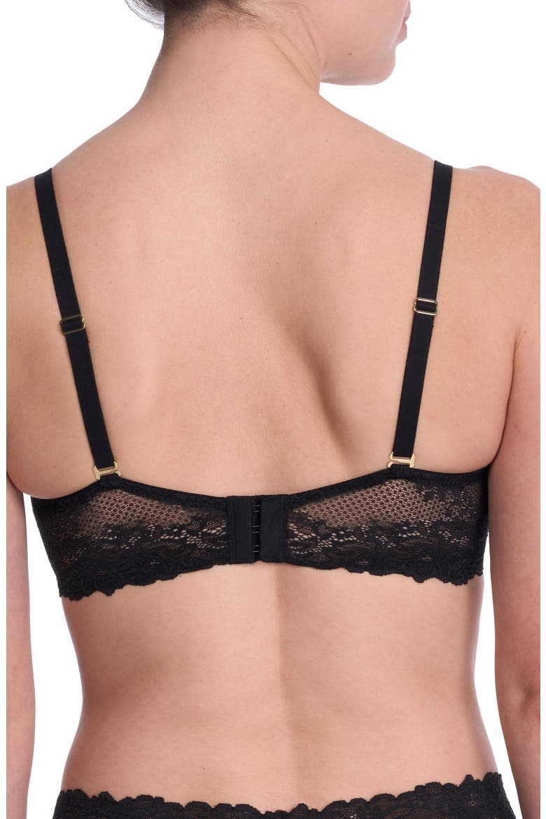Heavenly Lace Convertible Balconette Bra, Alternate, color, BLACK